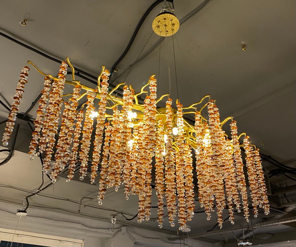 люстра Coral Crystals Long Copper II Color