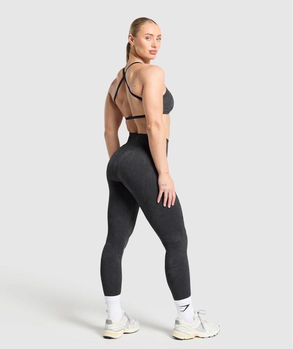 Топ GYMSHARK Adapt Camo Sports Bra Black