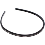 Ободок для волос «ФЕРГАМО», ширина 0,6см, цвет черный ( подвес)