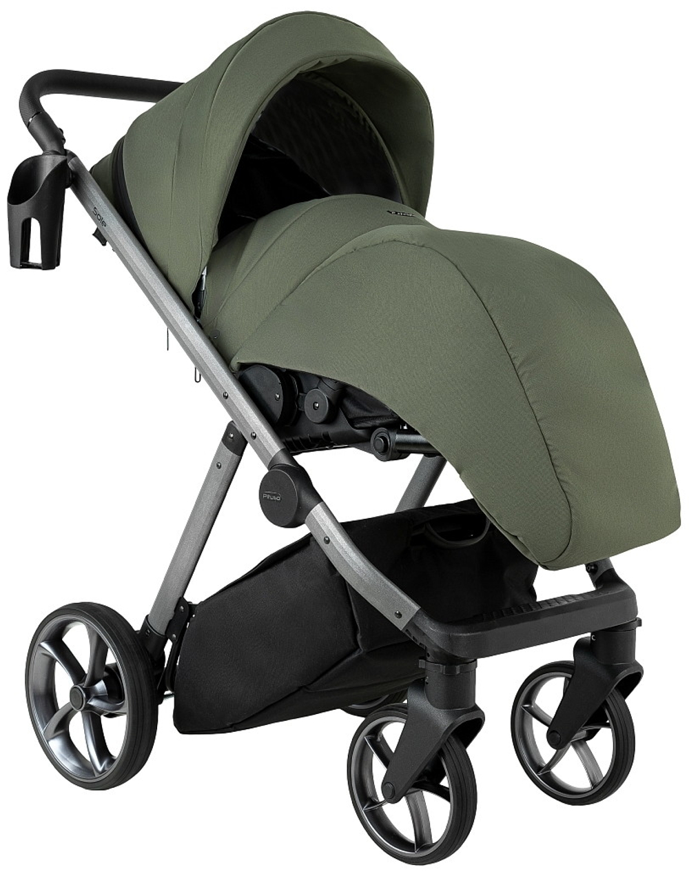 Детская коляска Pituso Sole 3 в 1 с автокреслом Santiso Pro Black PMPT/022 Field Green