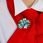 Брошь Shadore Фиалки XZ1498.16 G/G