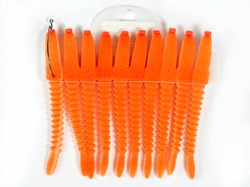 Приманки поролоновые 3D Ex WORM WOr 12см под офсетный крючок размер 1/0, 2/0, 3/0 10шт набор