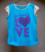 Комплект для девочки "Love", шорты + футболка, размер 134-140