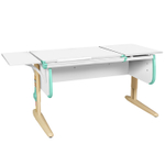 Растущая парта с короткой боковой полкой Дэми СУТ 25-01-БК1 (1500×610 мм)