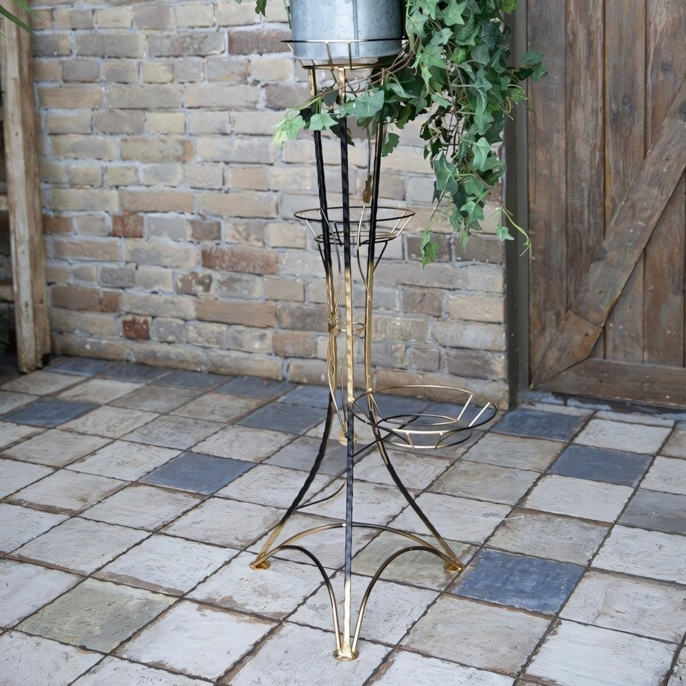 Стойка для цветов напольная "Квадрат" на 3 горшка, металл М0000143