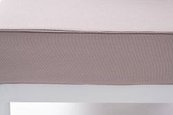 "Касабланка" левый модуль плетеный из роупа, каркас алюминий светло-серый (RAL7035) шагрень, роуп серо-коричневый 23мм, ткань Neo ash