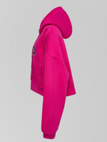 Толстовка LJHY 9505 однотонная укороченная с надписью впереди