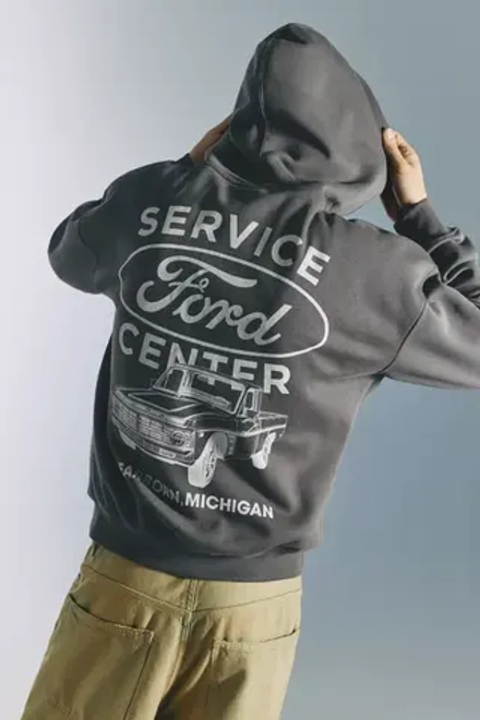 PULL&BEAR Толстовка Ford, антрацитово-серый