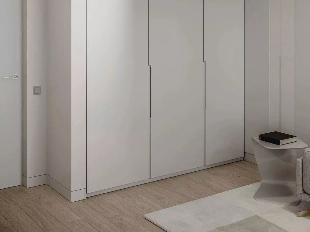 Скрытый плинтус усиленный Strong черный матовый, 3000x13,1x80 мм