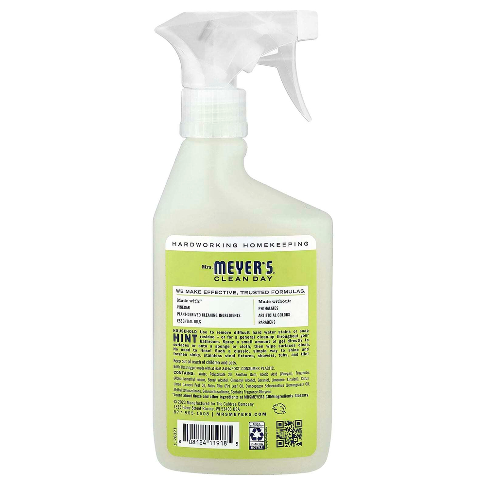 Mrs. Meyers Clean Day, Очищающий гель с уксусом, лимонная вербена, 473 мл (16 жидк. Унций)