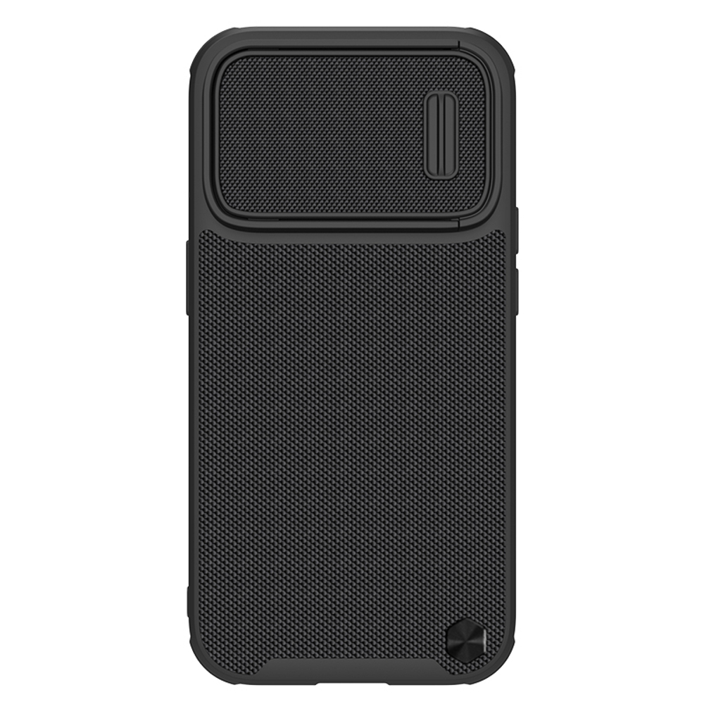 Чехол от Nillkin для iPhone 14 Pro, серия Textured Case S (покрытие нейлонового волокна), полуавтоматическая механизм сдвижной шторки
