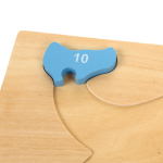 Развивающая игрушка деревянная Пазл-вкладыш по номерам Кит, C-41805