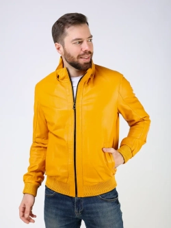 Куртка кожаная натуральная с капюшоном