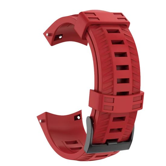 Ремешок силиконовый для Suunto 9 / 9 Baro быстросъемный 24 мм (Красный)
