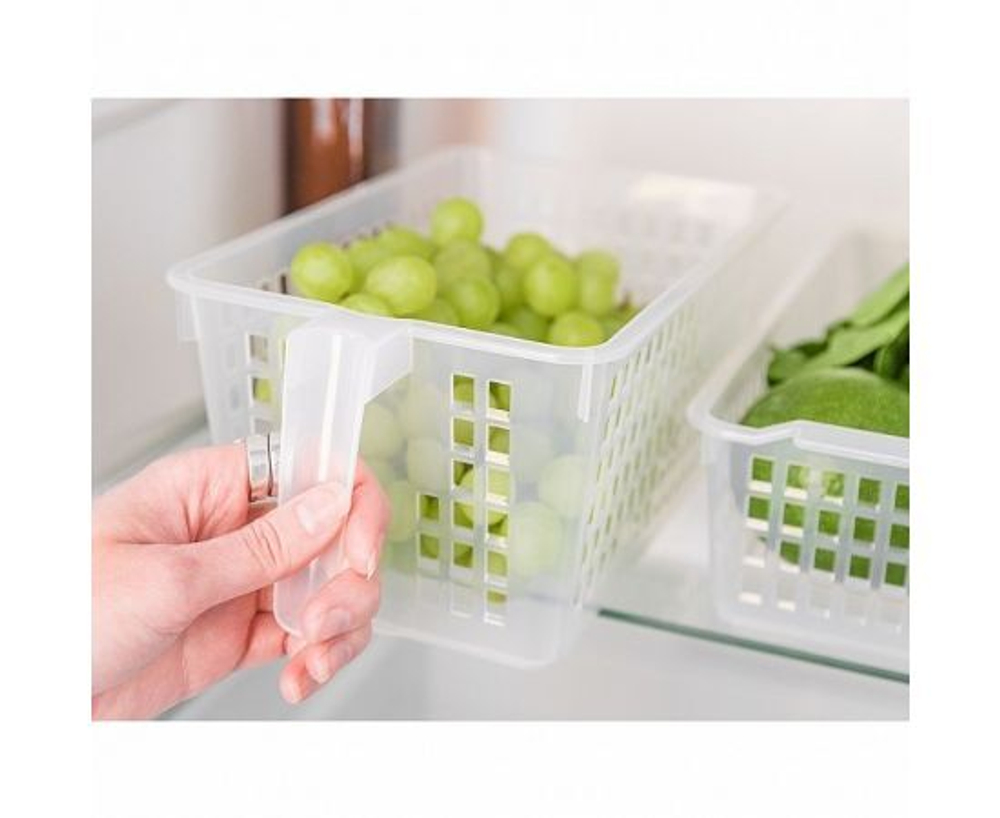 Корзинка универсальная для кухни и холодильника (28х16х12см) с ручкой, 434216801 Phibo