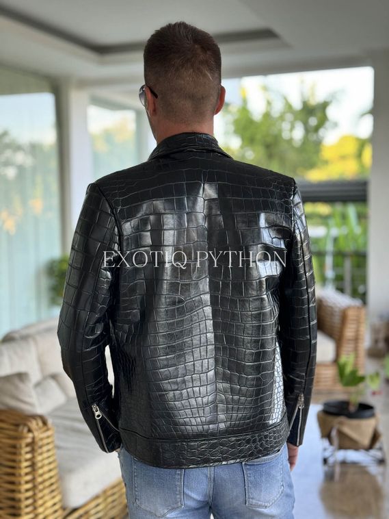 Мужская куртка из кожи крокодила JT-109