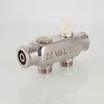Коллектор VALTEC из нержавеющей стали с межосевым расстоянием выходов 50 мм 1", 6 x 3/4", "евроконус" (VTc.505.SS.060506)