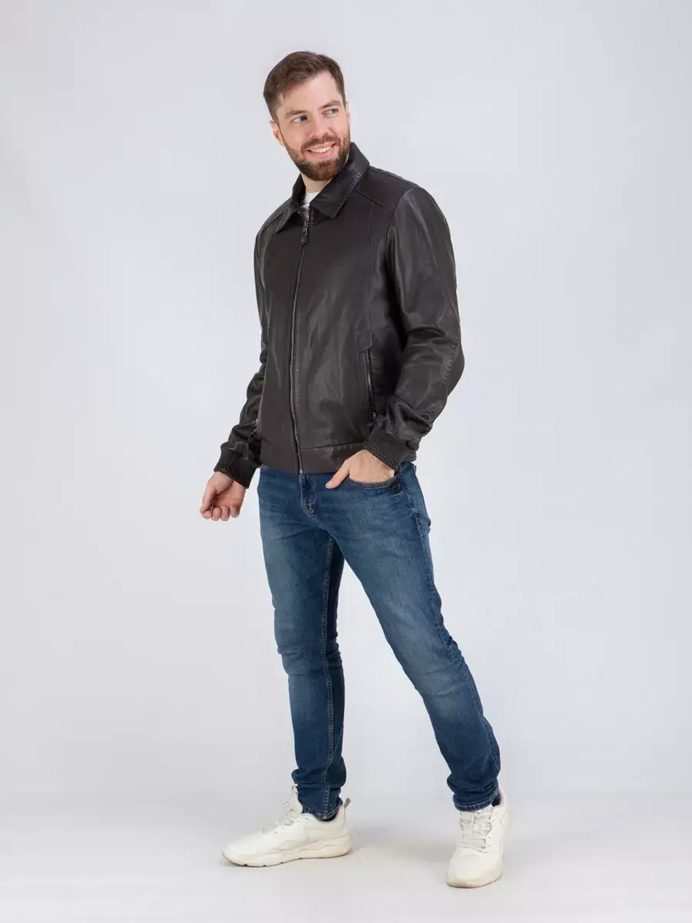 Куртка кожаная демисезонная Турция