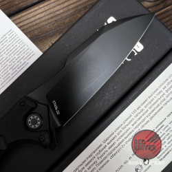 Складной нож НОКС Мангуст-2 336-708406 (Black Red) c клинком из стали D2, рукоять G10