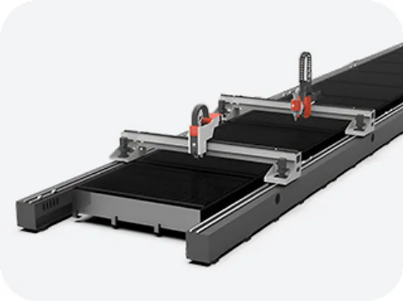 Широкоформатный лазерный станок HGTECH серии WALC-Q для резки металла