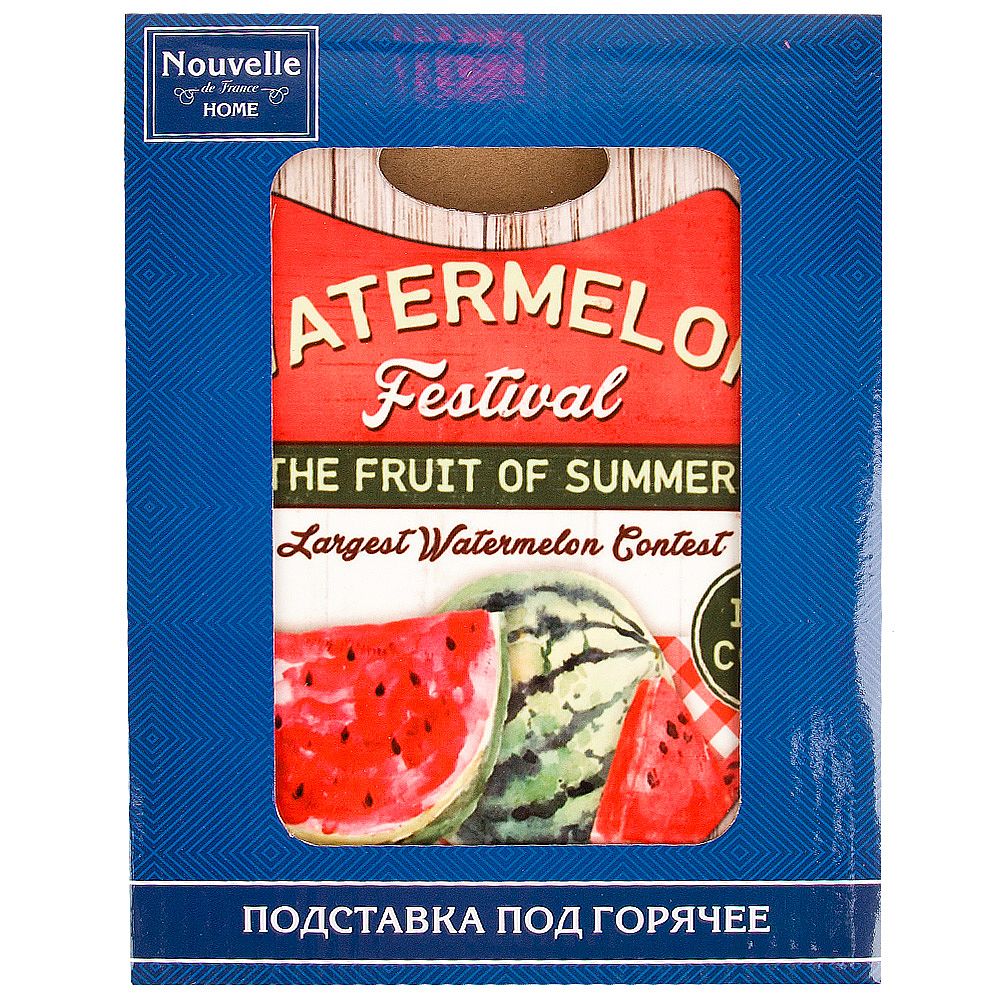 Подставка под горячее с пробкой "Ферма" 15*20*0.5см. (3вида) (подарочная упаковка)