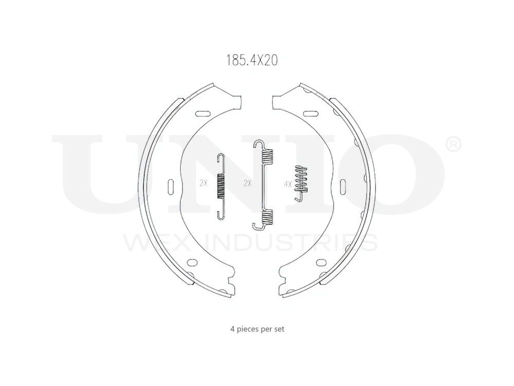 Колодки тормозные бараб. задние с установ. к-том UNIO BRP-10084