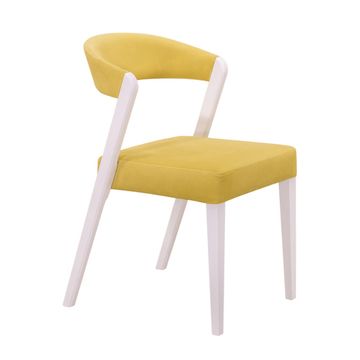 Стул Талер (тон 201 Белая эмаль/ткань Velvet Lux 83)