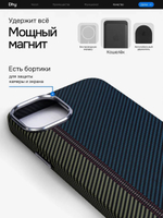 Карбоновый чехол на iPhone 15 Plus, цвет 219