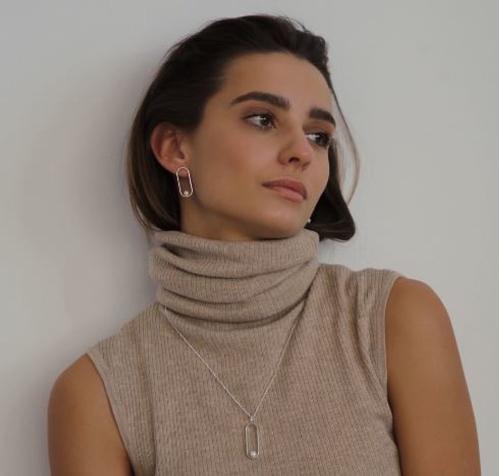 Серьги Fish Eye White