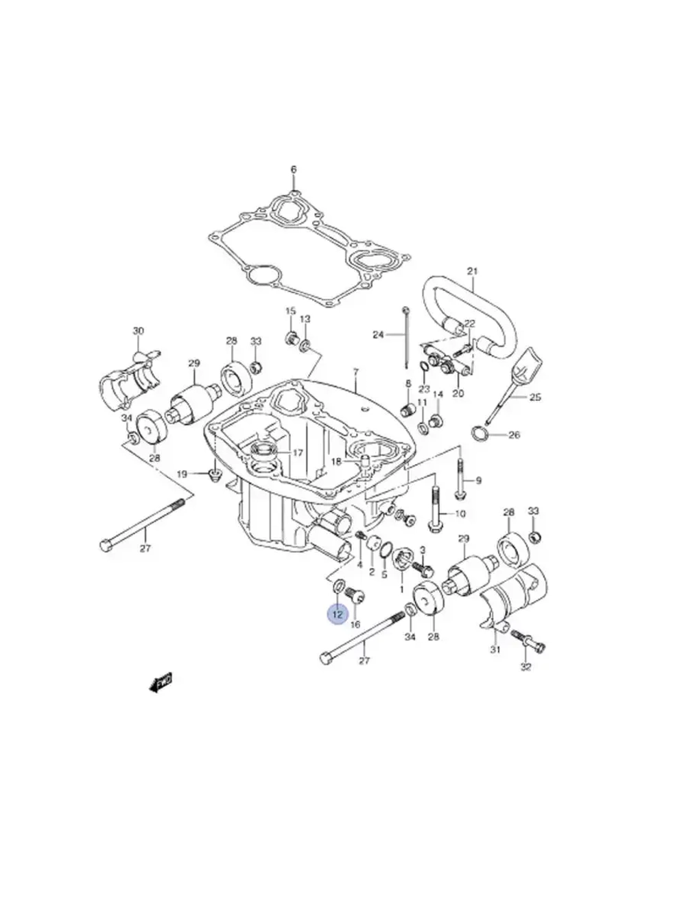 Прокладка сливного винта DF20-DF300