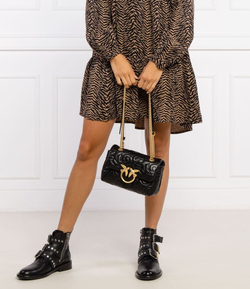 MINI LOVE BAG PUFF STITCHED LOGO – black