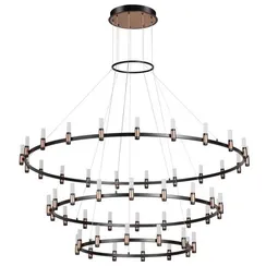 5009/204L L-VISION ODL23 529 матовый черный/ ант.бронза/белый/металл/акрил Люстра LED 204W 4000K 8074Лм CANDEL