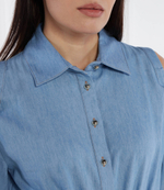 Джинсовое платье с ремешком Liu Jo - голубой(UA4092 D4695)