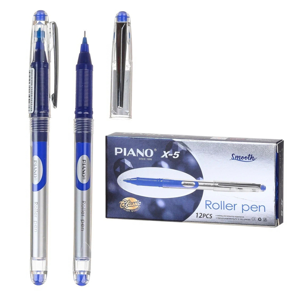 Ручка гелевая, роллер, Piano, синие чернила, серия "Smooth", 12 шт