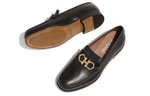 FERRAGAMO Leather Casual Shoes Men"s Black