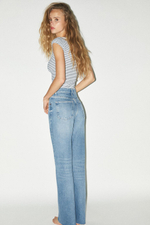 Джинсы с высокой посадкой trf wide leg