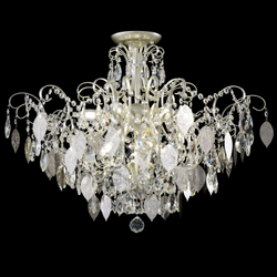 Светильник потолочный Crystal Lux ESMIRALDA PL9 SILVER