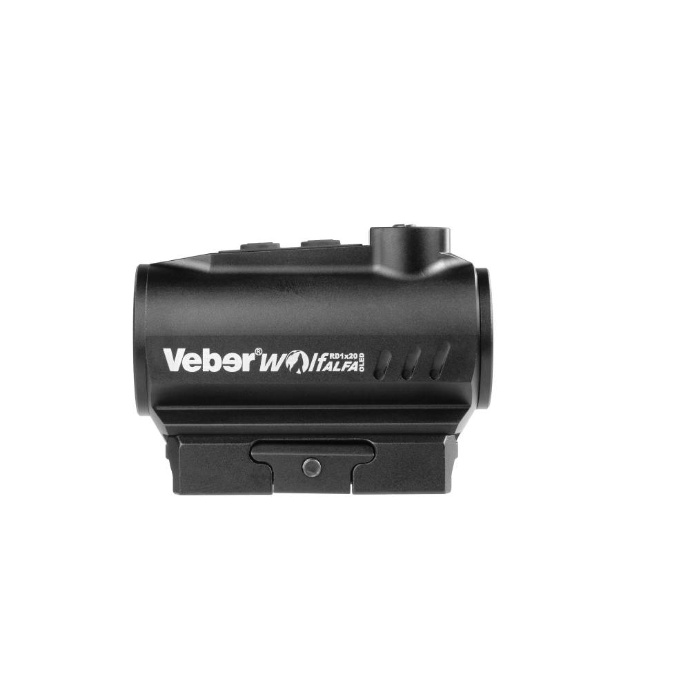 Прицел коллиматорный Veber Wolf Alfa RD1X20 OLED (закрытый, объектив 20мм, 1 МОА, OLED-дисплей с несколькими метками, weaver/picatinny, IP67)