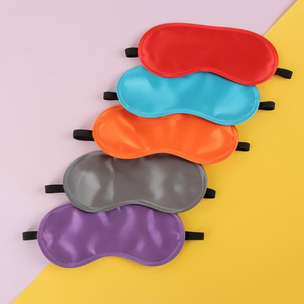 Маска для сна, 19 × 8,5 см, резинка одинарная, цвет МИКС