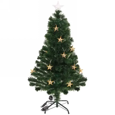 Елка 120 см светодиодная «Ночная искра» оптоволокно + звезды (125 веток)