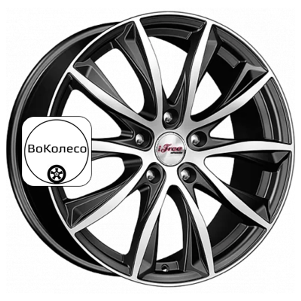 7,5x18/5x100 ET38 D67,1 Каzантип (КС684М) Блэк Джек iFree