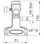 Зажим Kupo KCP-350 Mini Alli Clamp серебристый