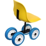 Стул садовый на 4-Х колесах для прополки и работы в саду 44*24*53см с поворотным механизмом(360°), мягкое сиденье