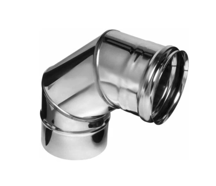 Колено вентиляционное, нерж. Ø 80-90°