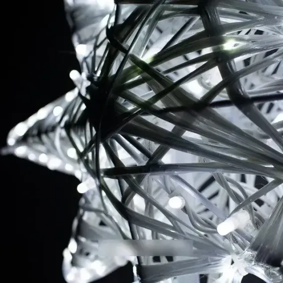 Макушка Роза Ветров из стекло-нити 75 см. для елей высотой от 3 до 8 м., белая, Green Trees (roz-sn-75white)