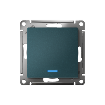 Выключатель 1-кл. СП AtlasDesign 10А IP20 (сх. 1а) 10AX с подсветкой механизм изумруд SE ATN000813