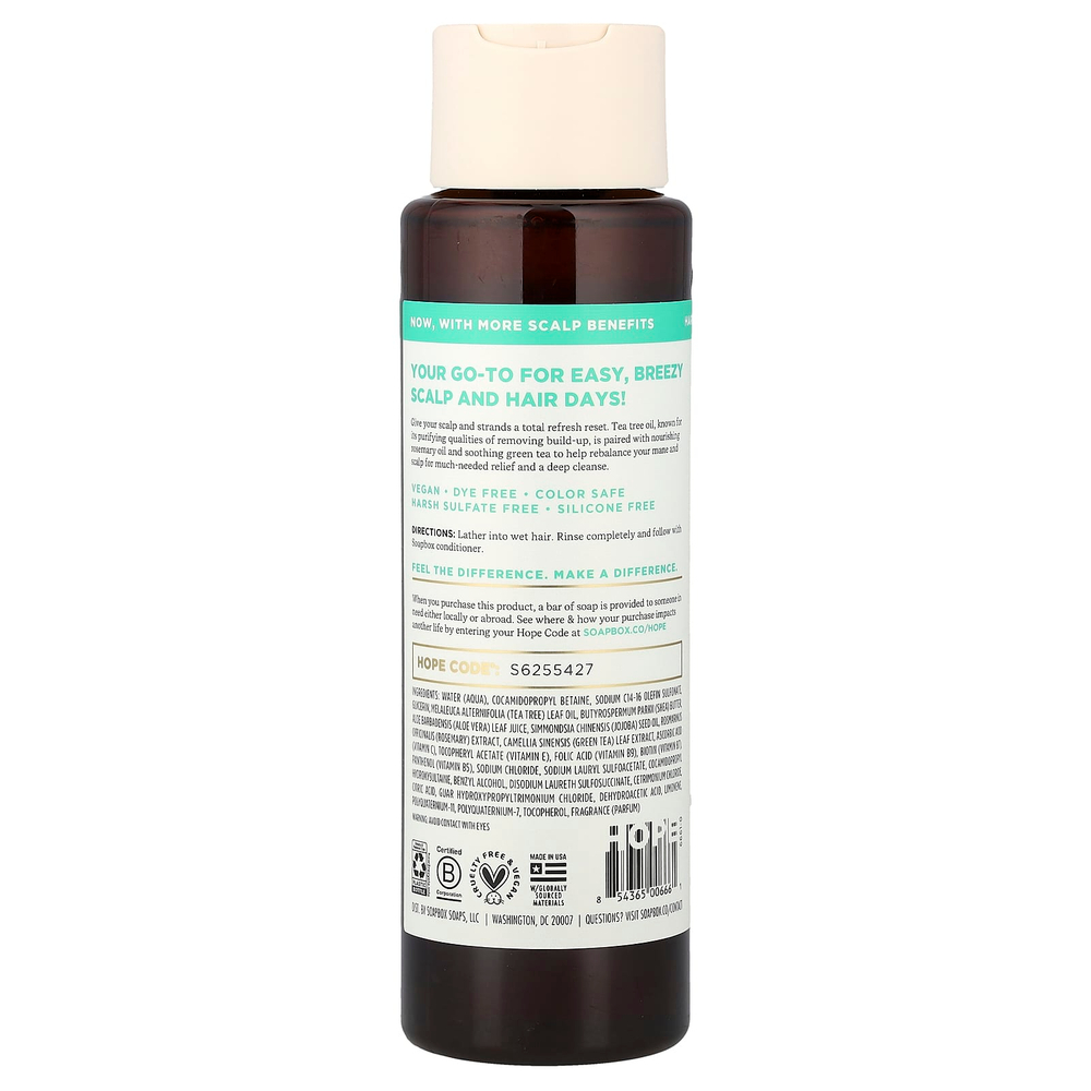 Soapbox, шампунь для восстановления баланса кожи головы, чайное дерево и мята, 473 мл (16 жидк. унций)