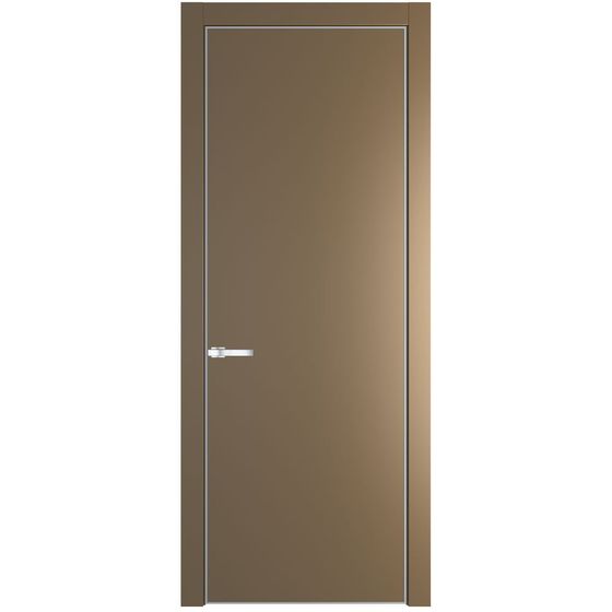 Фото межкомнатной двери эмаль Profil Doors 1PE перламутр золото глухая кромка матовая
