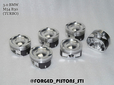 Поршни СТИ BMW 3,0l M54B30 TURBO (CR=8,5) кольца 1,5/1,5/2,0