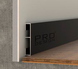 Вставка в плинтус Pro Design 1965 черный, 2700x12x70 мм